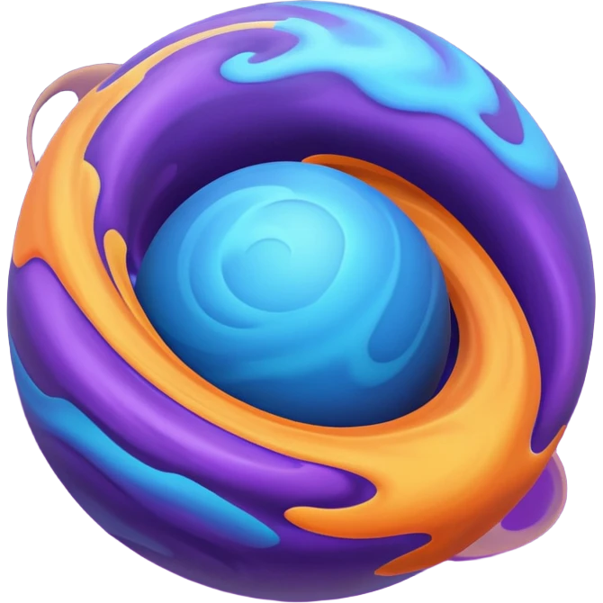 sphere globe planet, surface covered with gas emoji