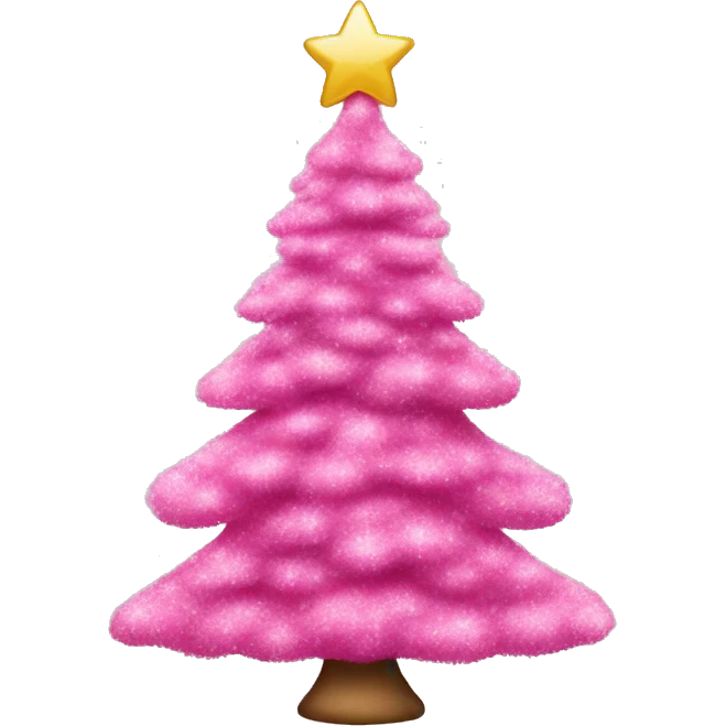 A pink Christmas tree emoji