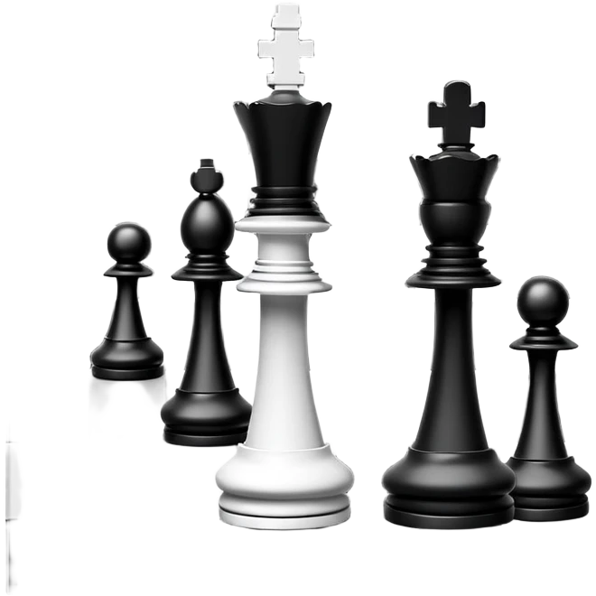 chess board with strictly black and white squares only, no other colors, no chess pieces, just alternating black and white squares emoji