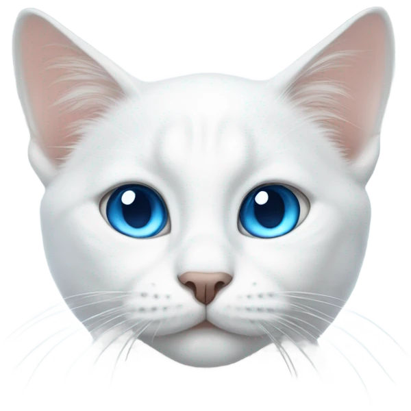 White cats with blue eyes  emoji