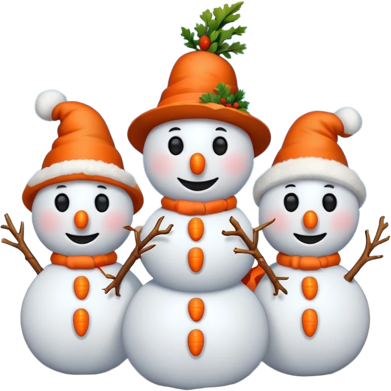 single hatted snowmen  emoji