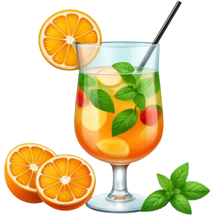 a glass of summer cocktail emoji