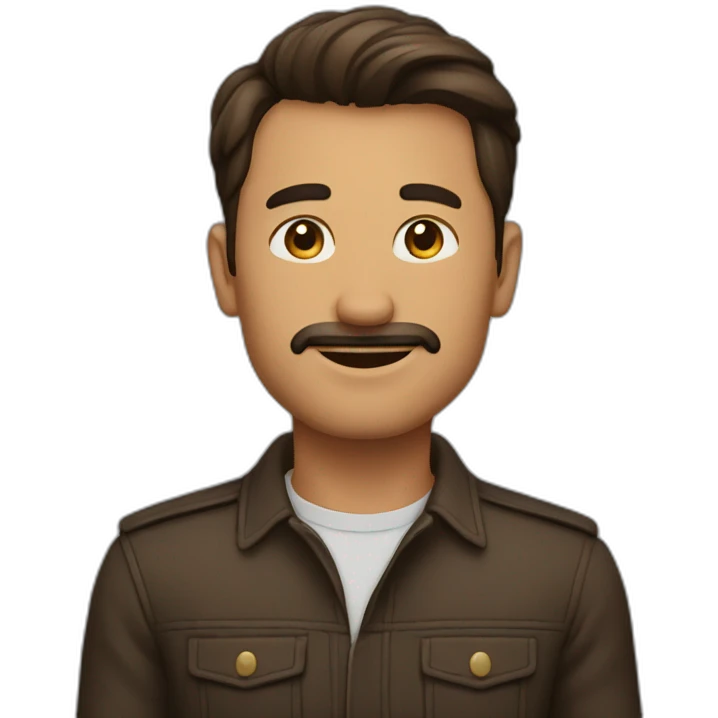 homme brun élégant emoji