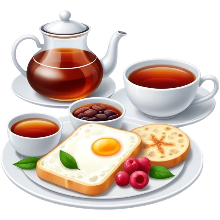 Turkish breakfast with Turkish tea beautiful finish emoji