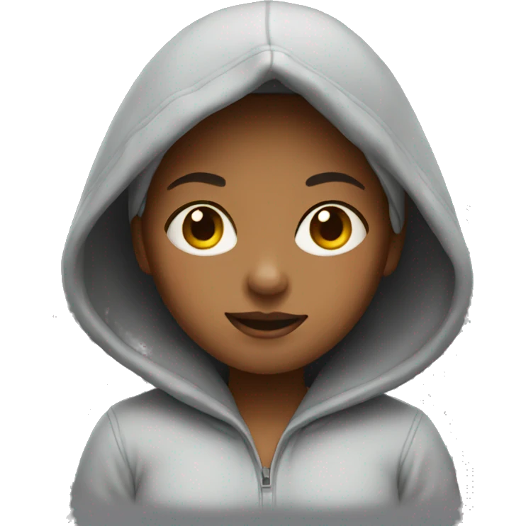 Girl wearing a Hoodie emoji