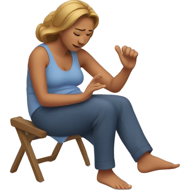Mother stubbing her toe emoji