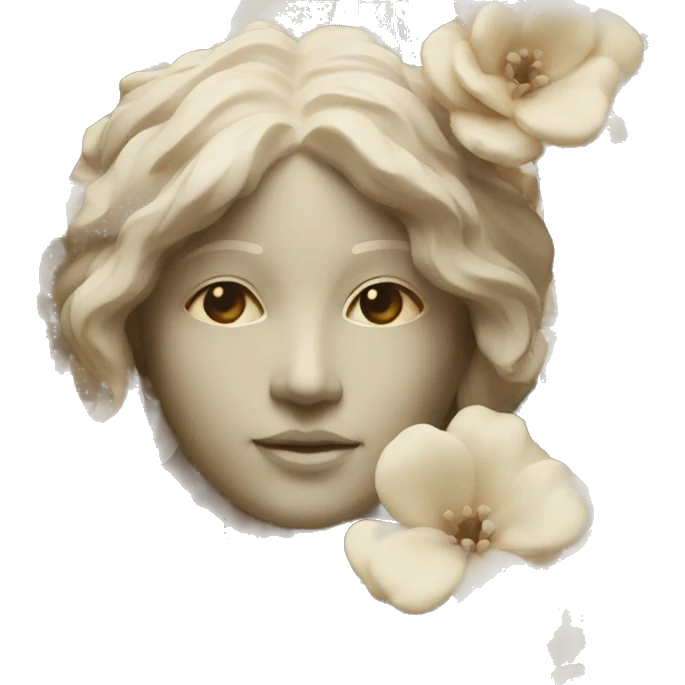 Beige-statue-with-flowers  emoji