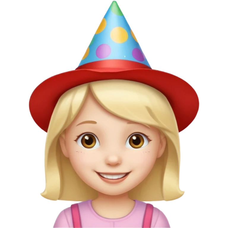 a little girl with birthday hat















 emoji