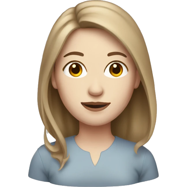 Woman with pale skin and brown hair  emoji