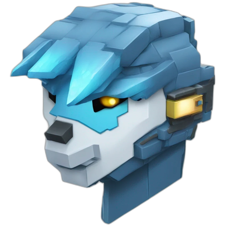 Minecraft Articuno Cyberpunk Head emoji