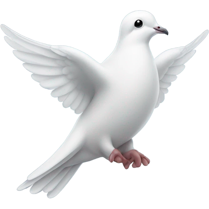 Dove with praying sign on the back emoji
