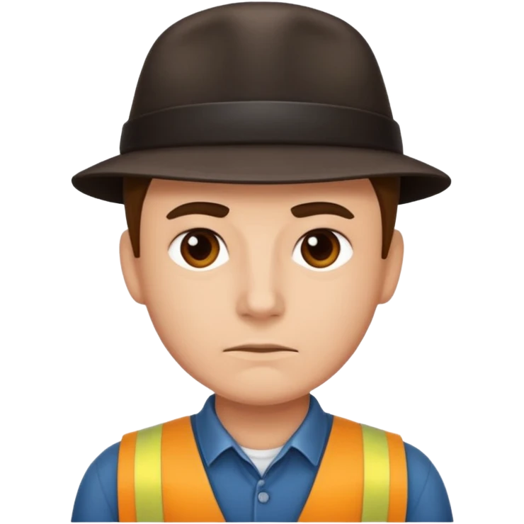 Stage manager no hat emoji