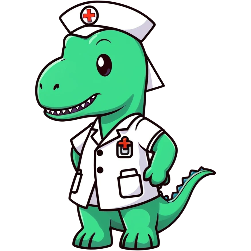 Dinosaur as a nurse  emoji
