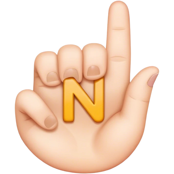 The letter N with finger emojis  emoji