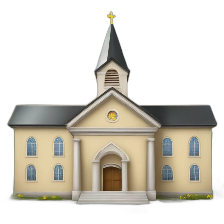 Je veux l’emoji d’une école avec une église dedans  emoji
