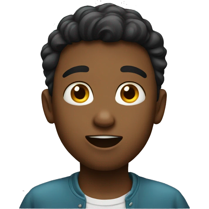 Boy telling someon something emoji
