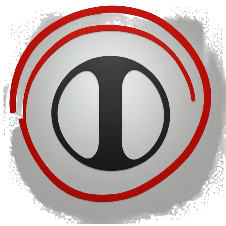 A black and red rectangle with a medium size circle in the middle emoji