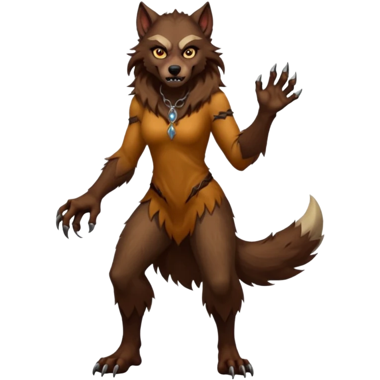Female wherewolf full body emoji
