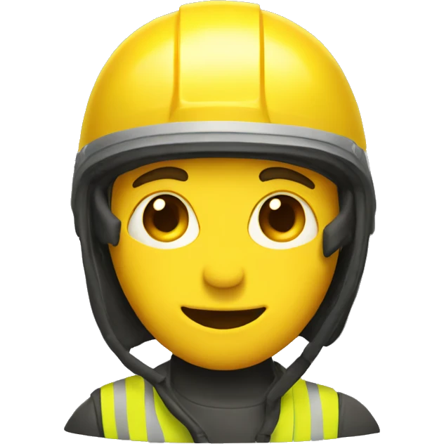 yellow helmet
 emoji