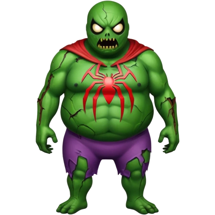 Fat spiderman body zombie emoji