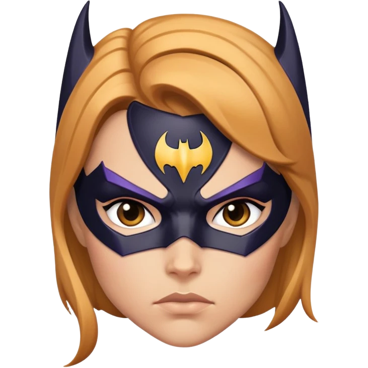 Batgirl superhero face emoji