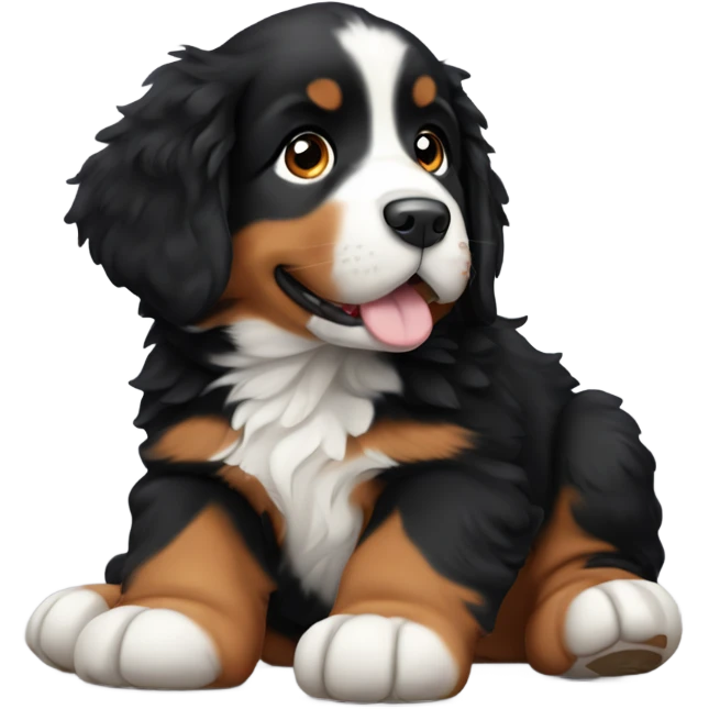 Bernese mountain dog puppy emoji