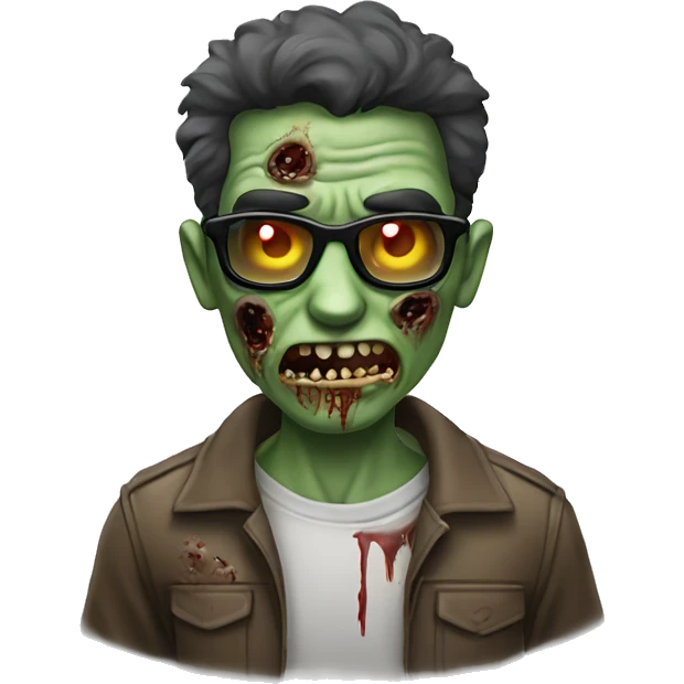 zombie con gafas emoji