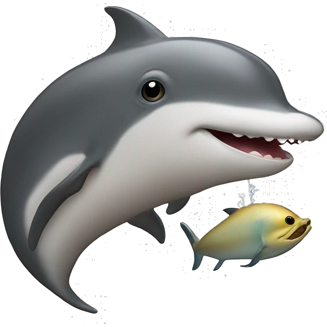 dauphin avec un hérisson emoji