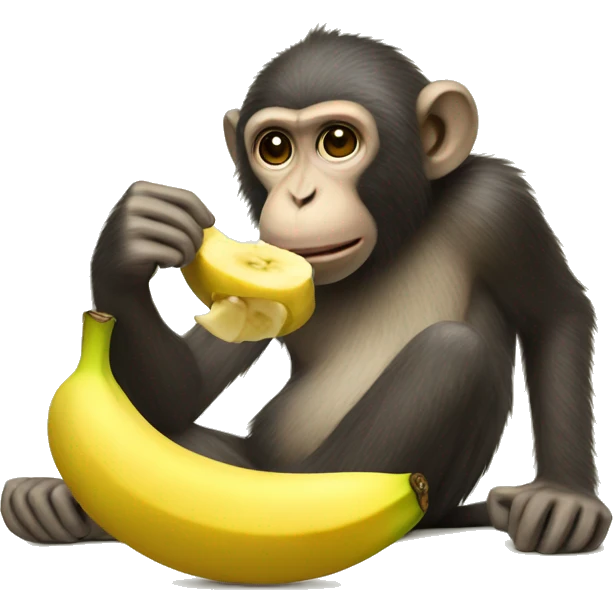 Monkey eating banana emoji