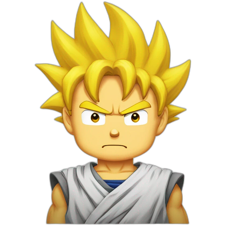 Goku super sayan style simpson emoji