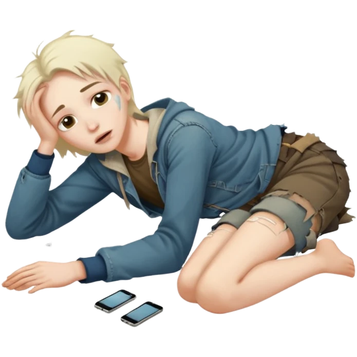 laying on the groud FALLEN emoji