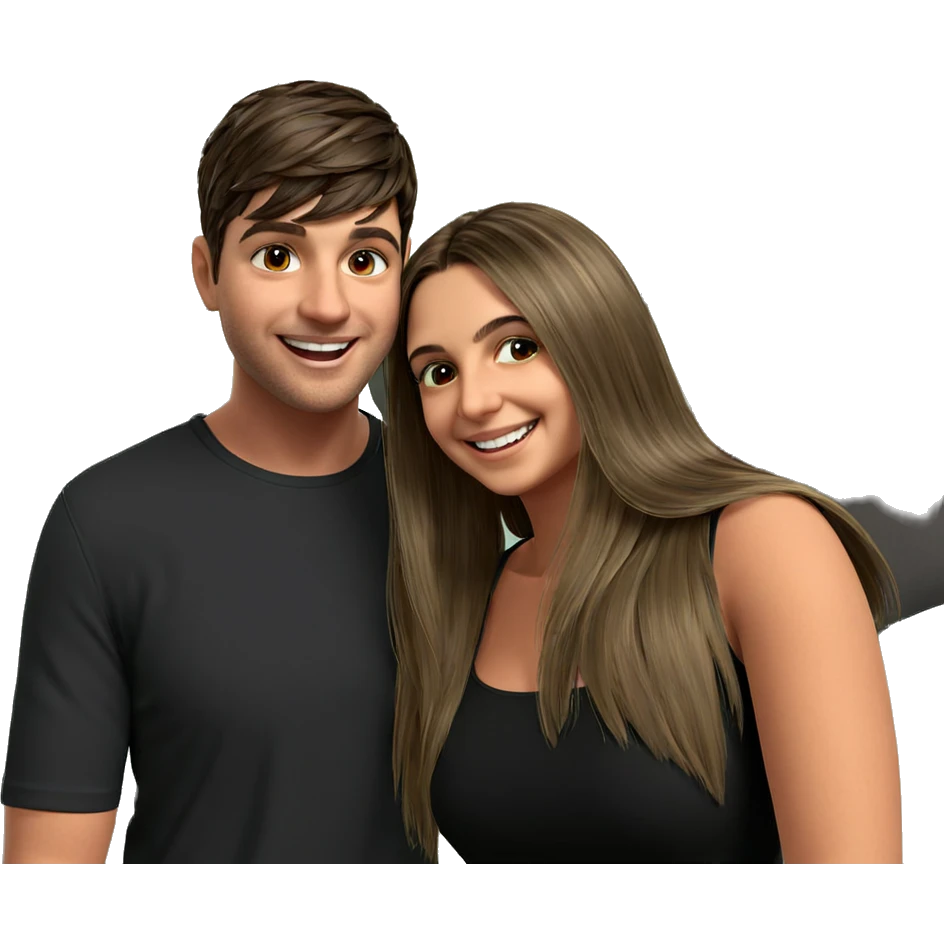 happy couple sharing a moment emoji