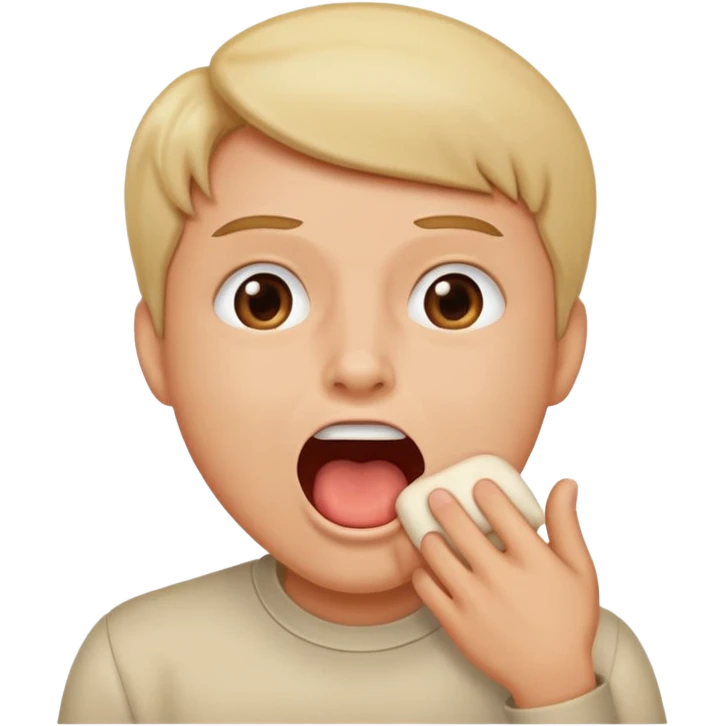 Make a person burping emoji