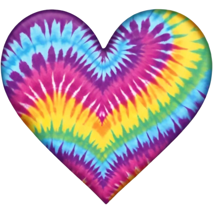 heart with a tie-dye pattern emoji