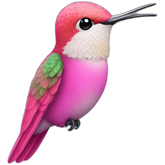 Hummingbird with long pink eyelashes emoji