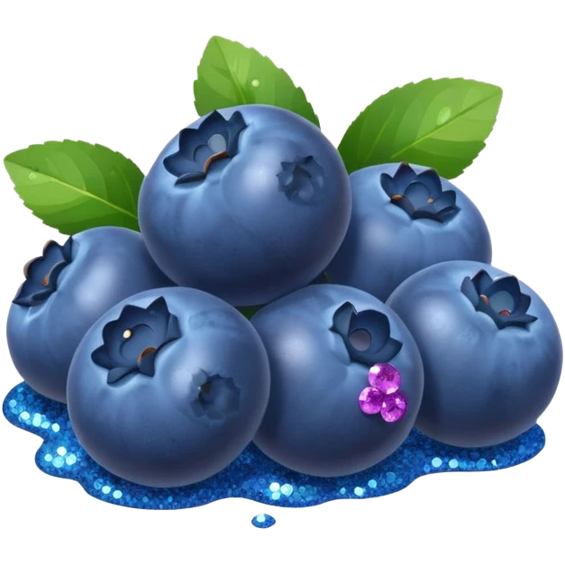 blueberries with glitter emoji