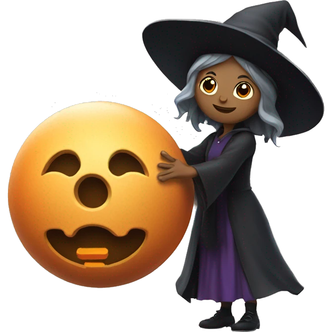 witch with a ball of future emoji