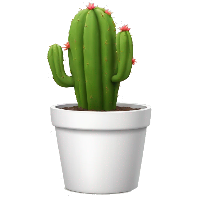 A cactus in a white pot emoji