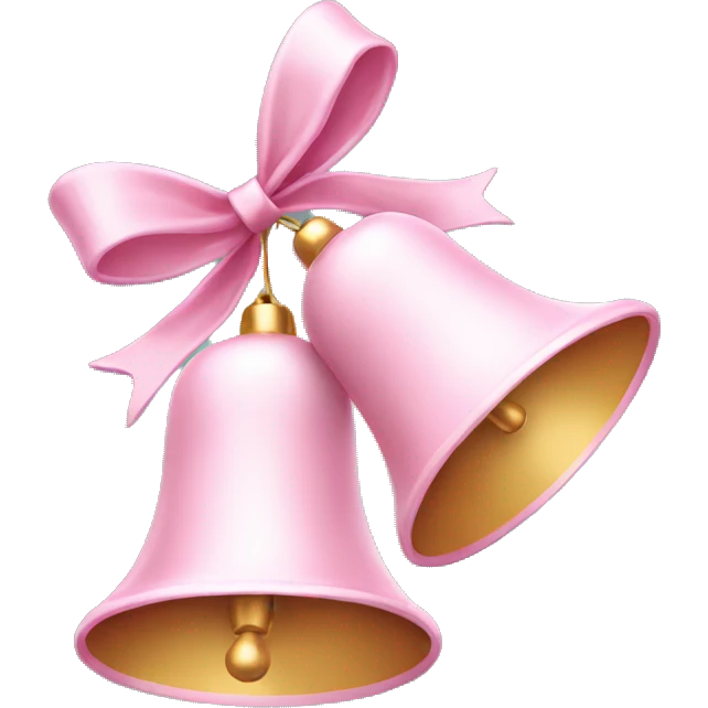 Light pink Christmas bells emoji