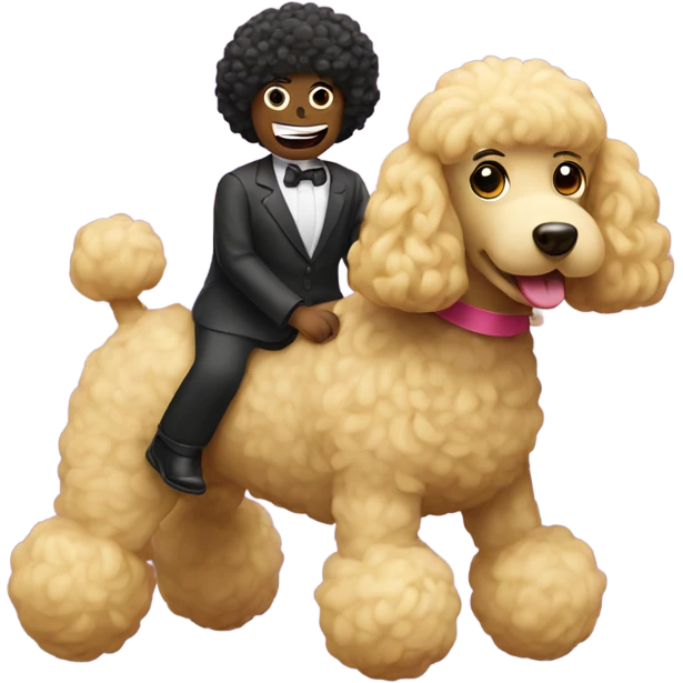 A noodle riding a poodle emoji