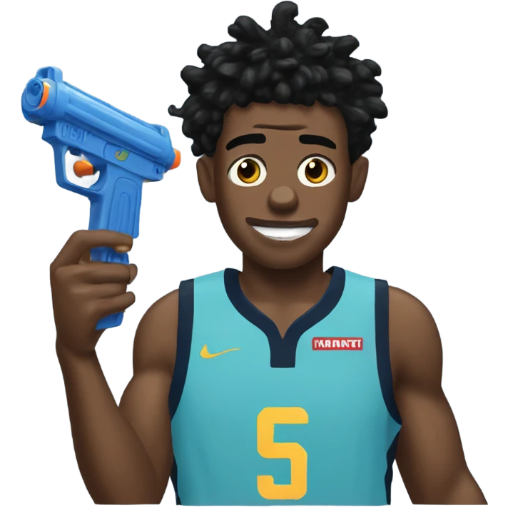 Ja morant with a water gun emoji