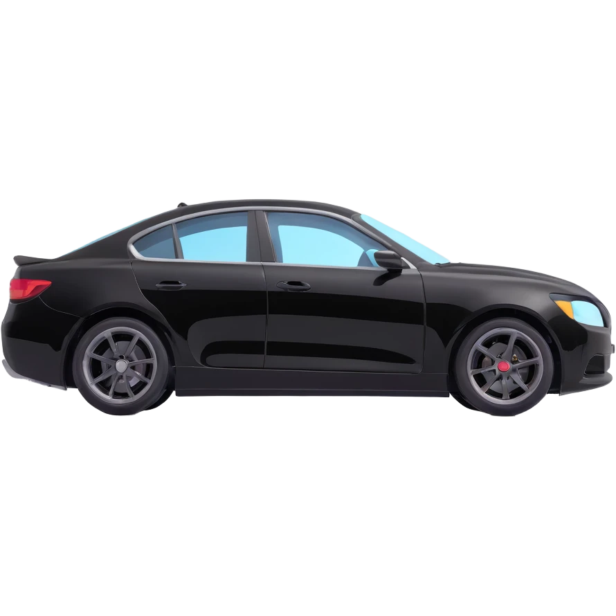 modern and clean glossy black car with a light gray or transparent curved film in motion, partially floating above and partially adhering to the car, film clearly visible with a reflective edge showing the action of being applied emoji