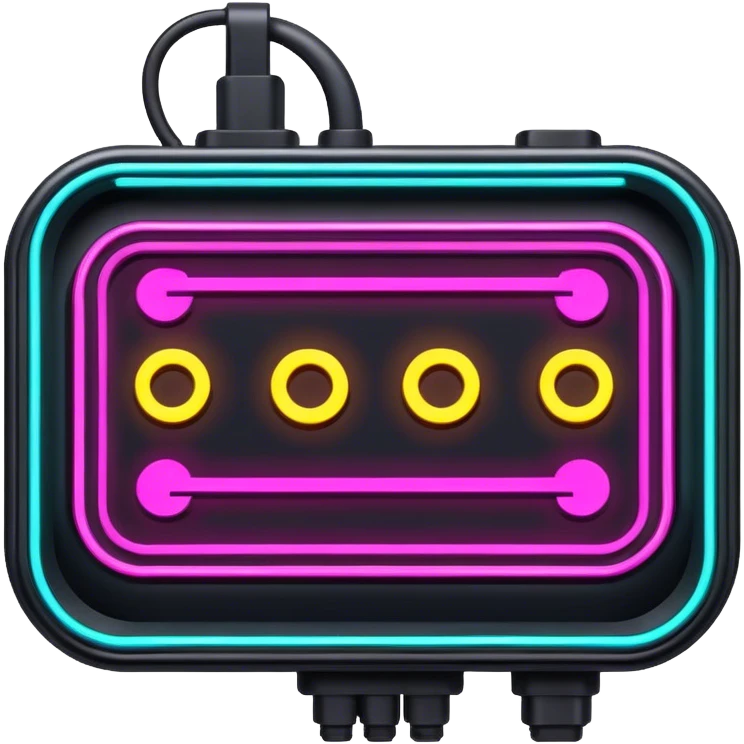 neon cyberpunk signboard  emoji