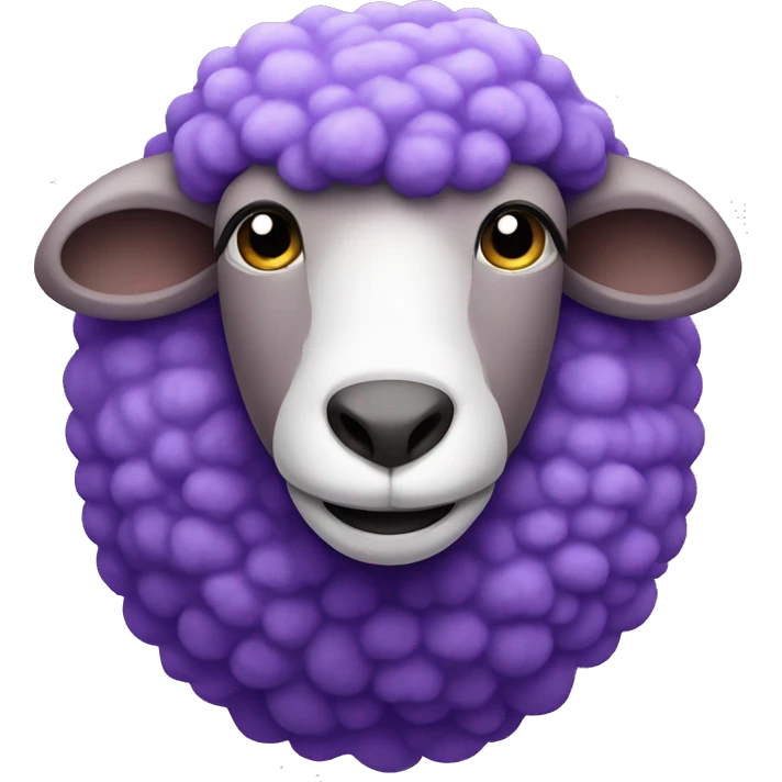 Purple sheep emoji