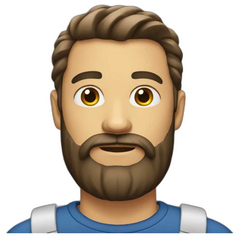 man with a beard shows like emoji