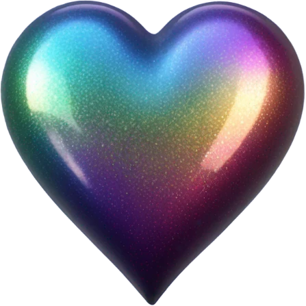 Dark iridescent emoji heart  emoji