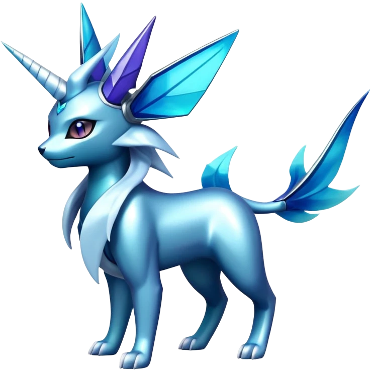 Futuristic Modern Cobalion-Suicune-Vaporeon-fakemon-hybrid emoji