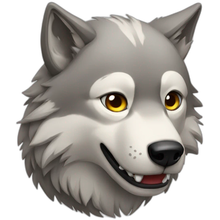 Drunk wolf emoji