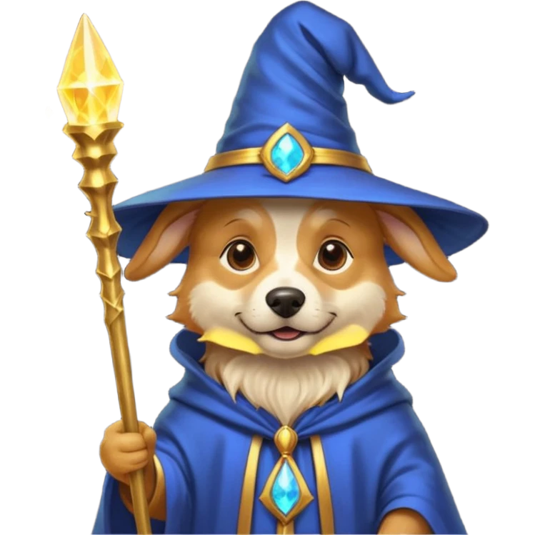Dog wizard emoji