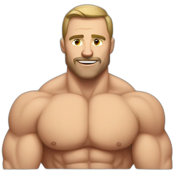 Russian man , big muscles emoji